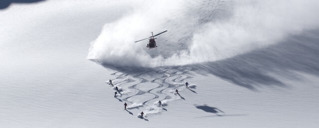 Helicopter & Skier